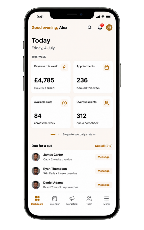 Your Neocut dashboard